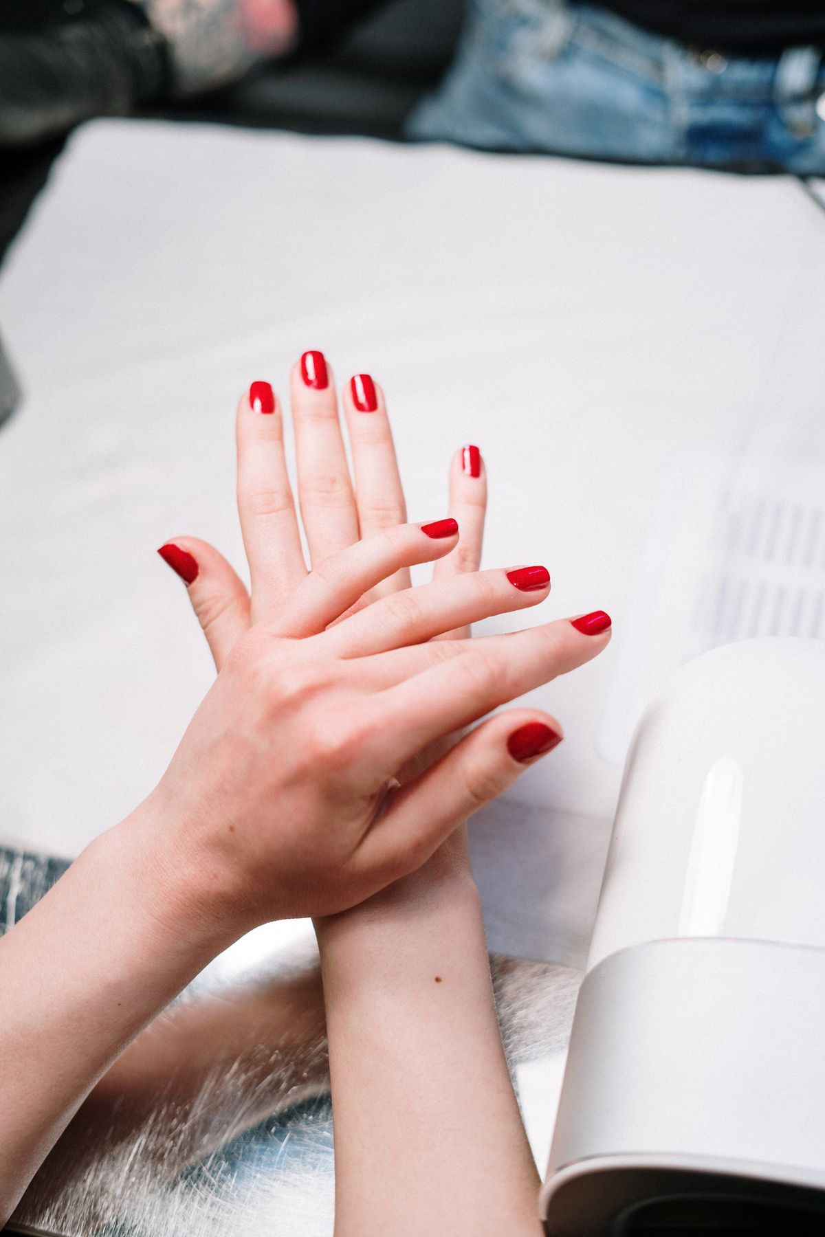Classic red nail polish manicure by Red Carpet Nails